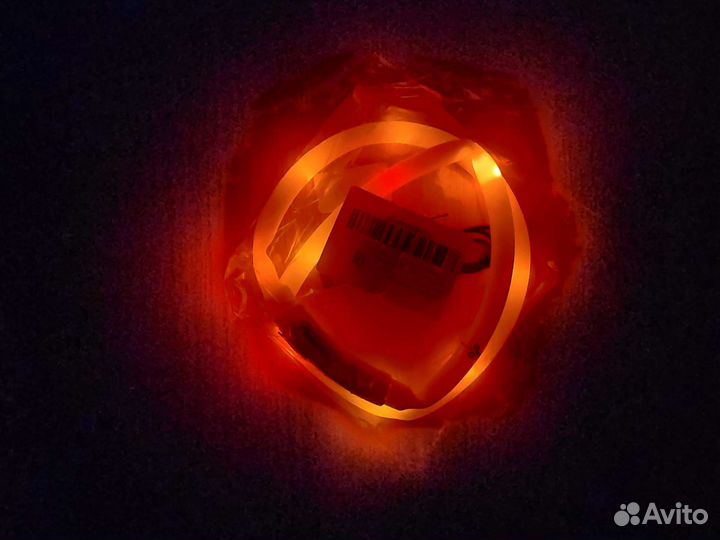 Ошейник для собак светящийся светодиодный 70см