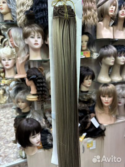 Волосы на заколках, пряди, трессы, термоволокно