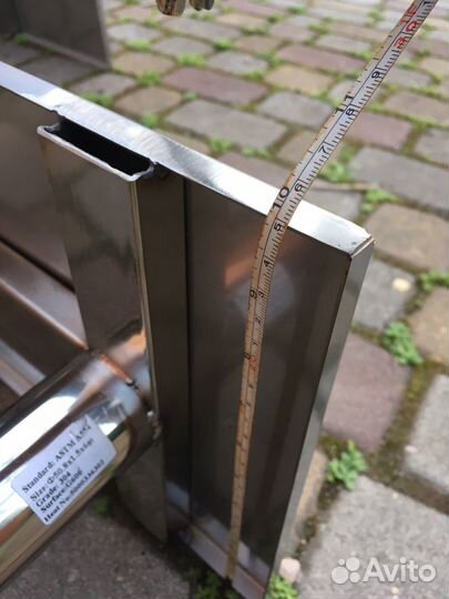 Столик и лавочка из нержавеющей стали