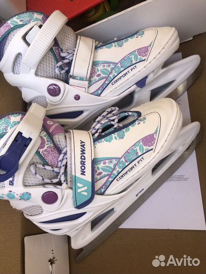 Коньки для девочки раздвижные 31-36