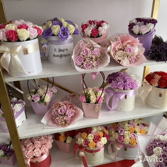 Мыльные розы букеты цветов из мыла