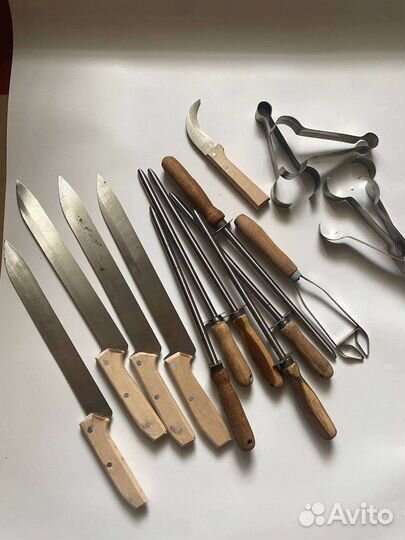 Ножи для разделки мяса, точилки, цена за все