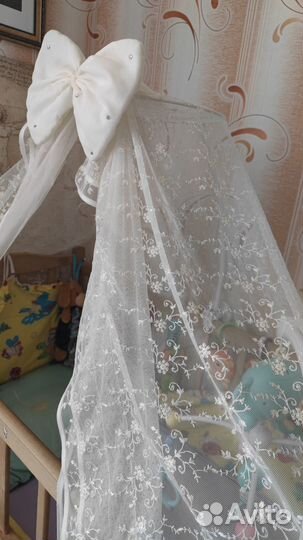 Балдахин с держателем в детскую кроватку