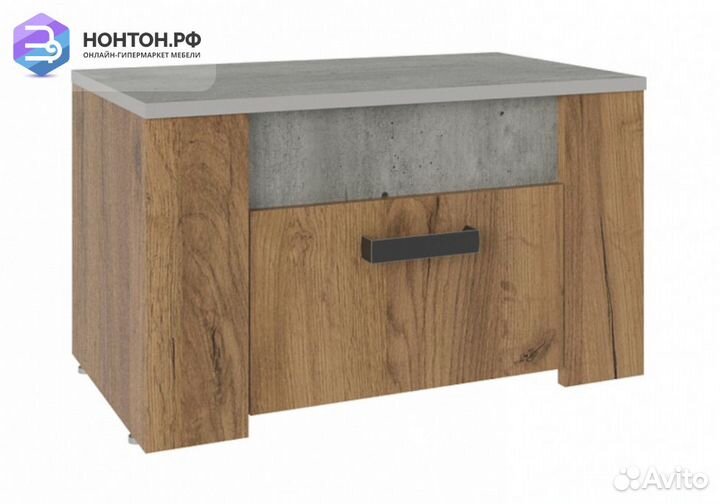 Тумба прикроватная Франк крафт / бетон