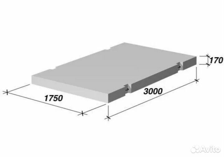 Дорожная плита 2п30-18 30