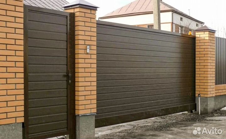 Ворота откатные металлические прочные