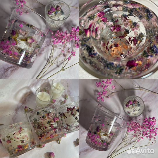 Подарочный набор свеча стакан