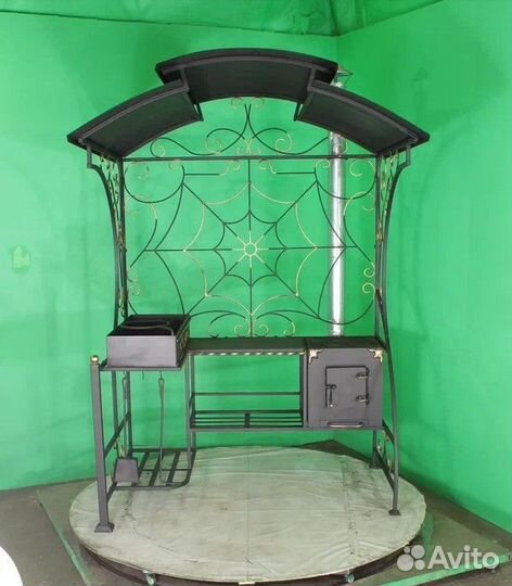 Мангал с крышей модель Паутина