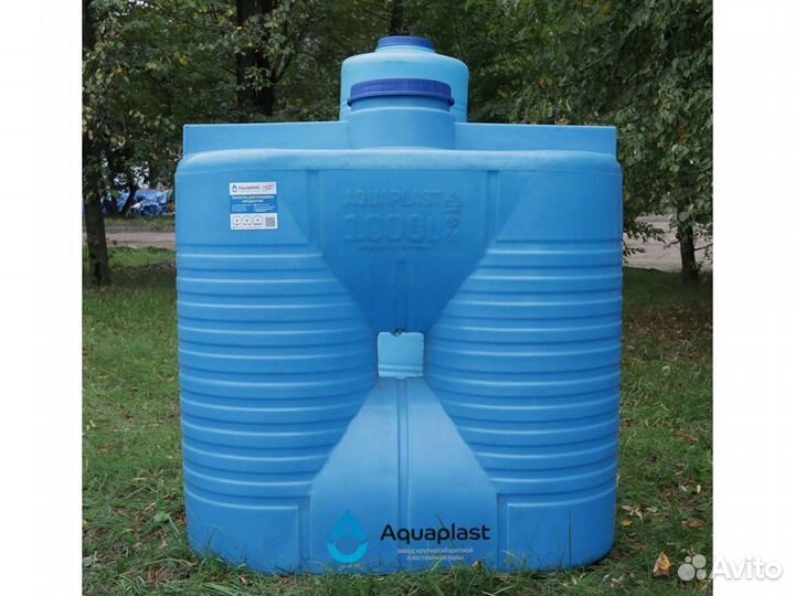 Бак пластиковый пищевой 1 куб (в форме прямоугольн