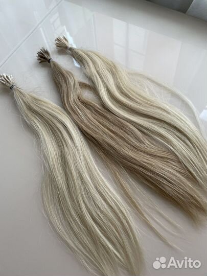 Волосы для наращивания 40 см блонд