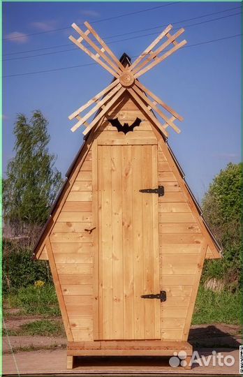 Уличный туалет деревянный ACC339