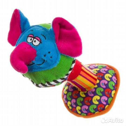 Погремушка мягкая гантель Слон