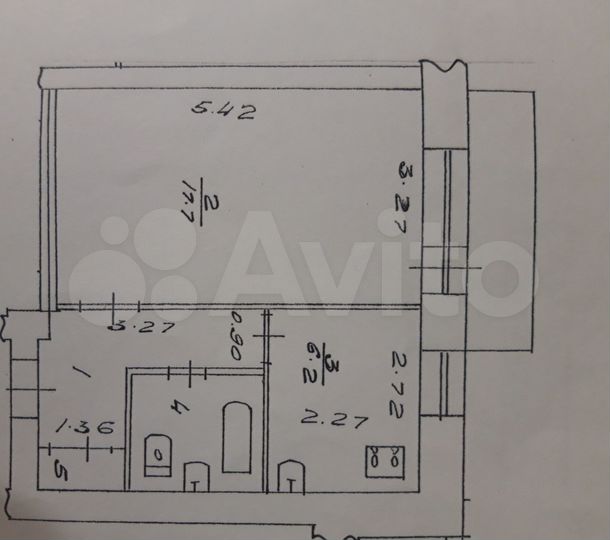 1-к. квартира, 32,6 м², 3/5 эт.