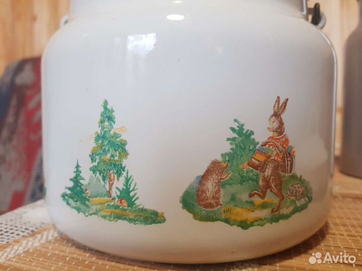 Бидон эмалированный СССР ретро сказки