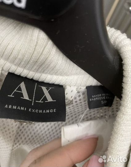 Кожаная куртка armani exchange