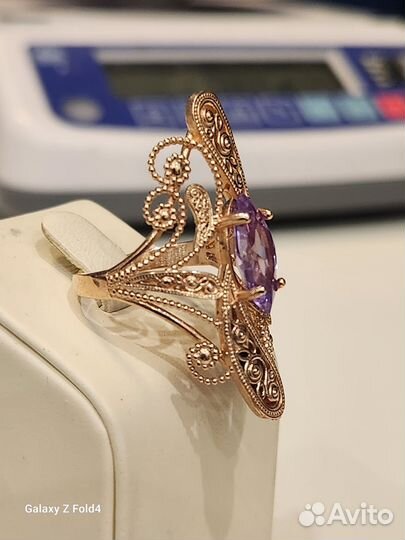 5200 за грамм Золотое кольцо 585пробы лодочка