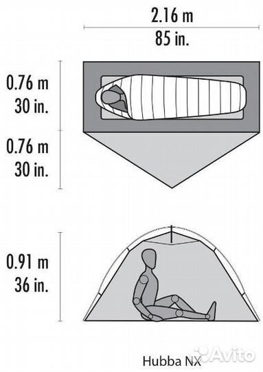 Одноместная палатка MSR Hubba NX solo, новая