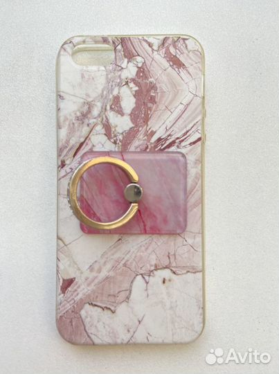 Чехол для iPhone 5s с кольцом (попсокет)