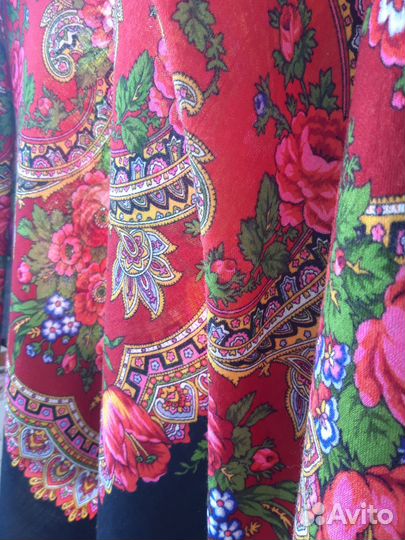 Павловопосадский платок шерсть 146х146