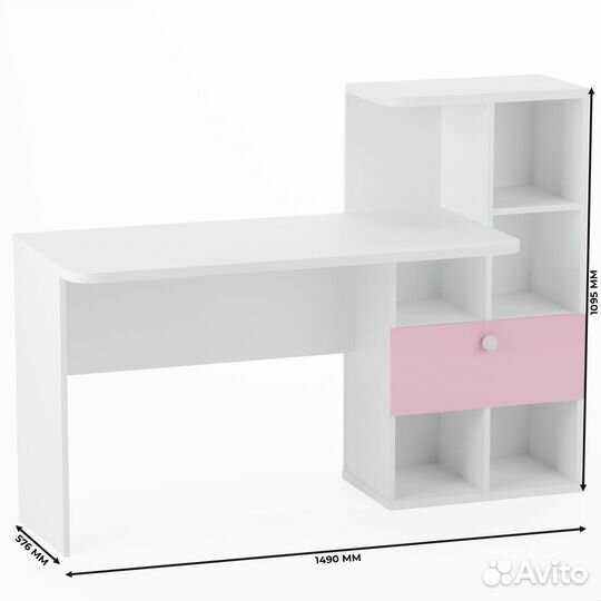 Письменный стол розовый