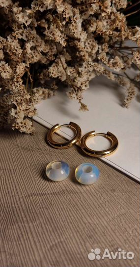 Серьги со съемной подвеской