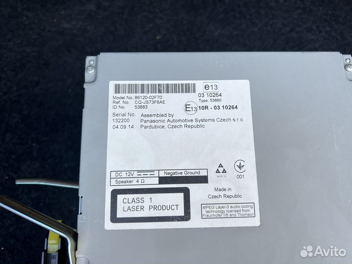 Штатная магнитола toyota corolla 2014