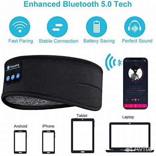 Bluetooth гарнитура повязка