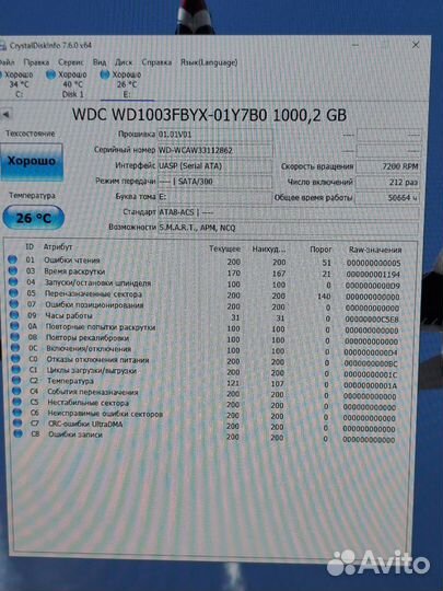 Жёсткий диск на 1Тб 3штуки