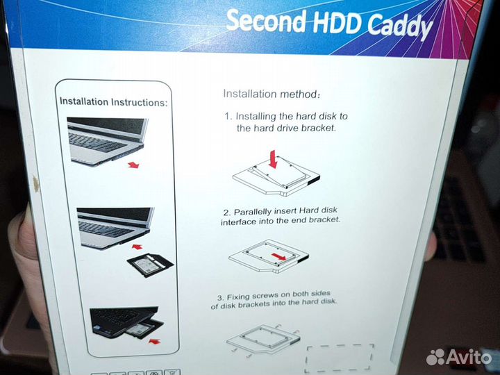 Адаптер для hdd вместо dvd 9.5мм