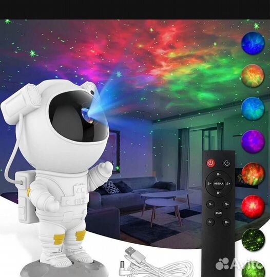 Ночник Проектор 3D астронавт