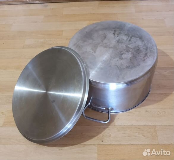 Кастрюля 25л с толстым дном (пищевая нержавейка )