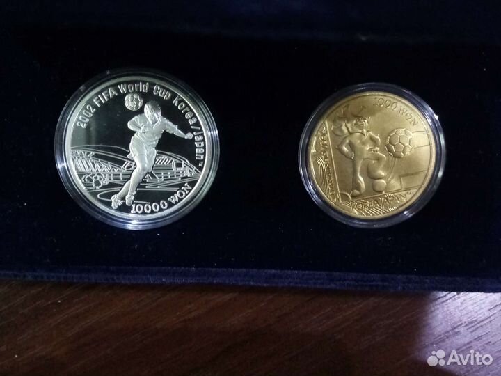 Наборы монет Южной Кореи. Футбол чм 2002г