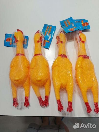 Игрушка Орущая курица с пищалкой 30 см