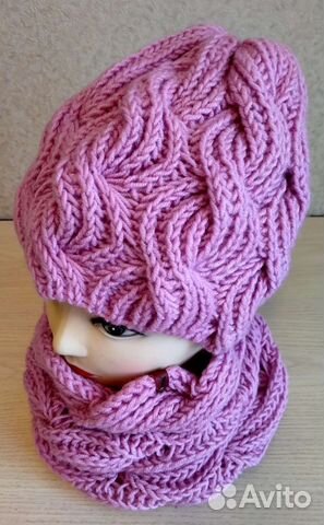 Комплект шапка и снуд