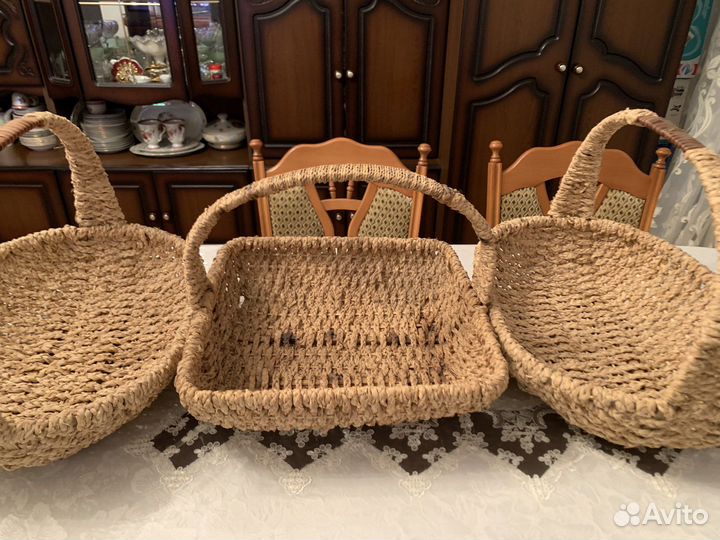 Вязаные корзинки