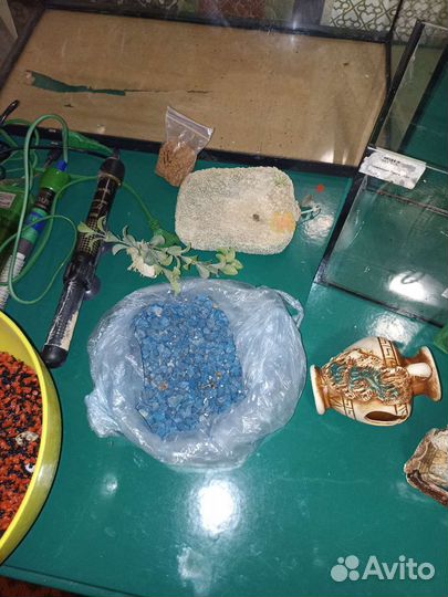 Аквариум 50 10 Л, домик амфора обогреватель фильтр