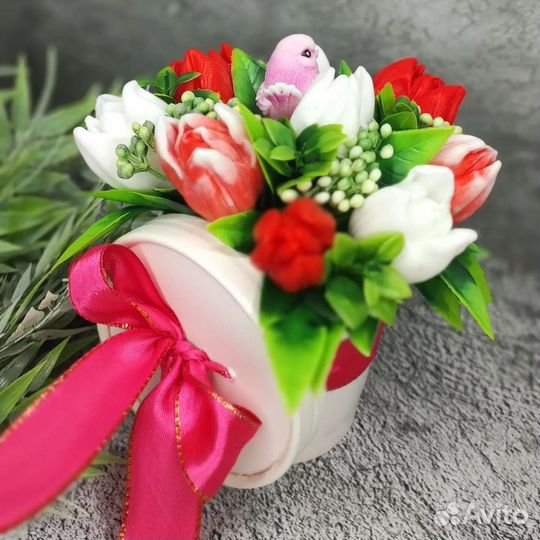 Тюльпаны из мыла