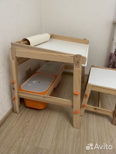 Растущий стол и стул икея