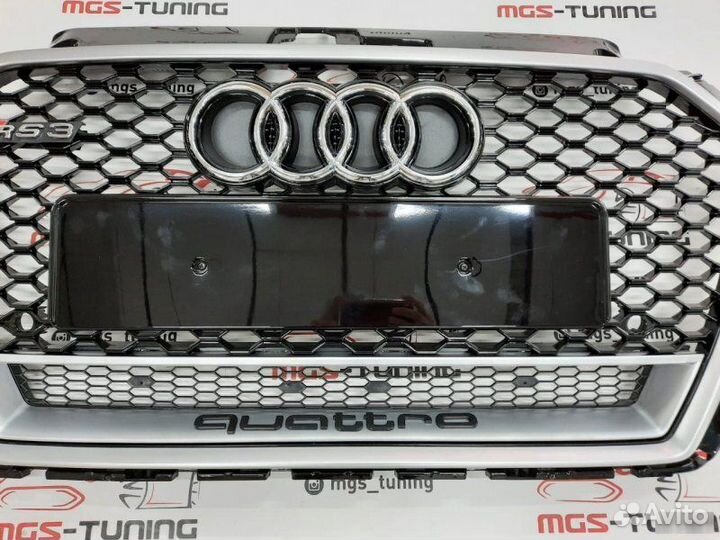 Решетка Audi A3 2016-2019 В стиле RS3 #2
