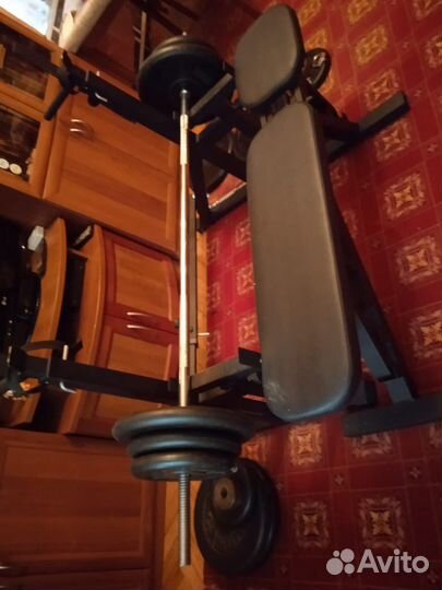 Штанга гриф блины бу со стойкой