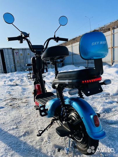 Электроскутер Sky Way двухместный новый