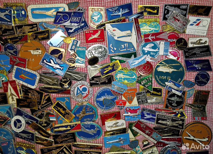 Авиация СССР 300 штук лот знаков люкс состояние