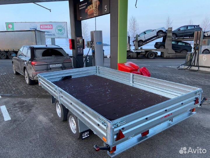 Прицеп двухосный с размером кузова 3,6 на 2,1м