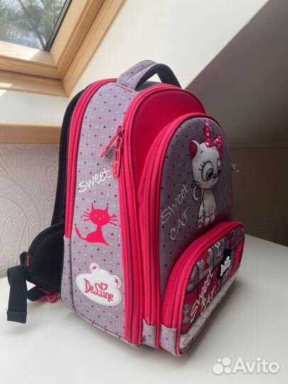 Ранец школьный для девочки Delune (набор)