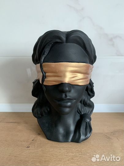Кашпо-статуэтка голова/бюст из гипса