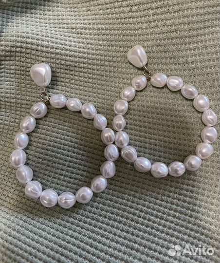 Серьги H&M конго жемчуг