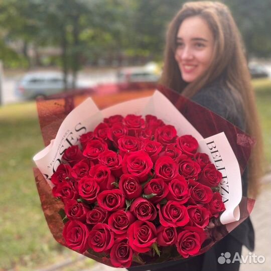 Букет из 43 красных роз