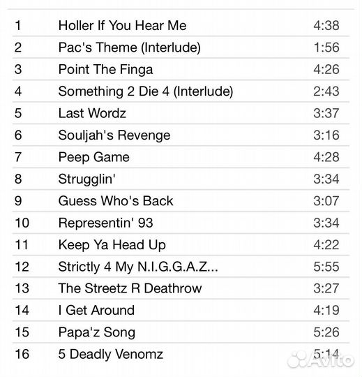 2Pac - Strictly 4 My N.I.G.G.A.Z. CD Rus