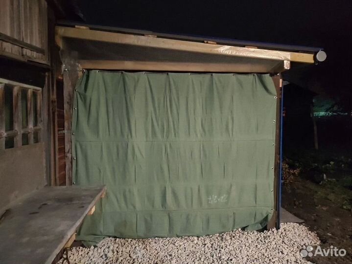 Брезентовая штора 4 х 3.5 400 оп с креплением