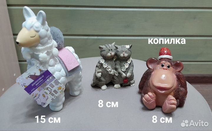 Статуэтки керамические марионетка медведь кот сова